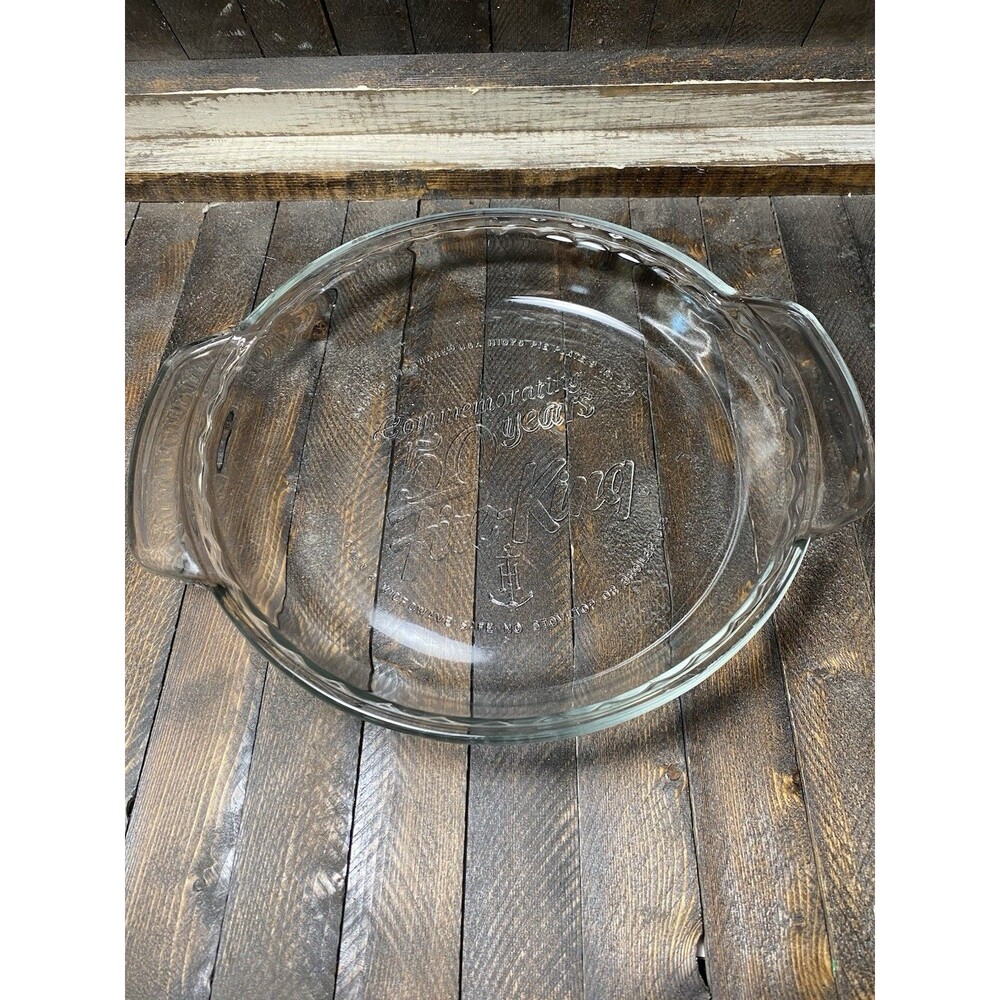 Fire King Commemorative 50 Year Pie Plate Special Edition Deep Dish 9"